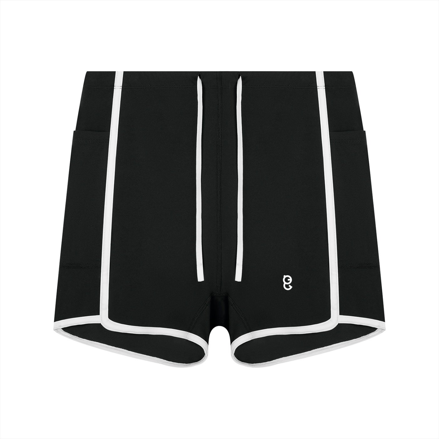 Women's High Waisted Ringer Shorts - Image 1